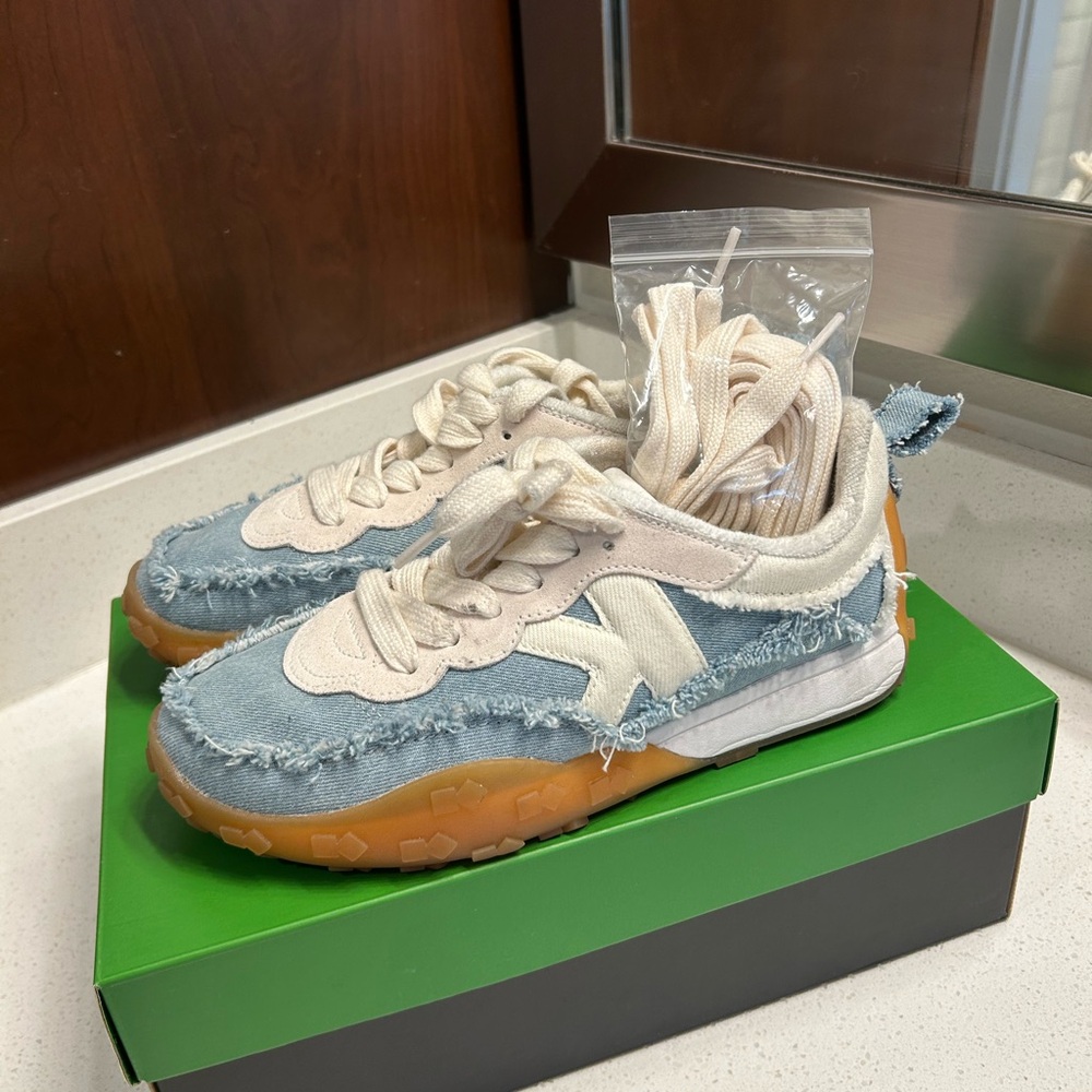 Kate Spade Blue and Cream Sneakers